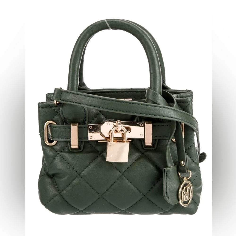 Badgely Mishka Mini diamond quilted tote color chive